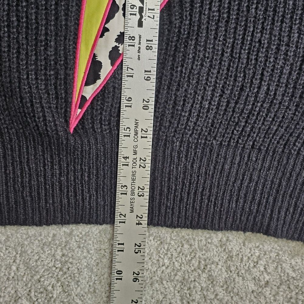 Crazy Train Lightening Bolt Sweater Size S Pink‎ Leopard Cheetah Print 80s 90s - Picture 6 of 8